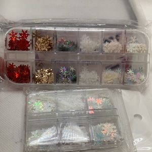 Snowflake Nail Sequins, NIP